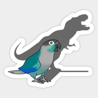 Turquoise Green Cheeked Conure T-rex Sticker
